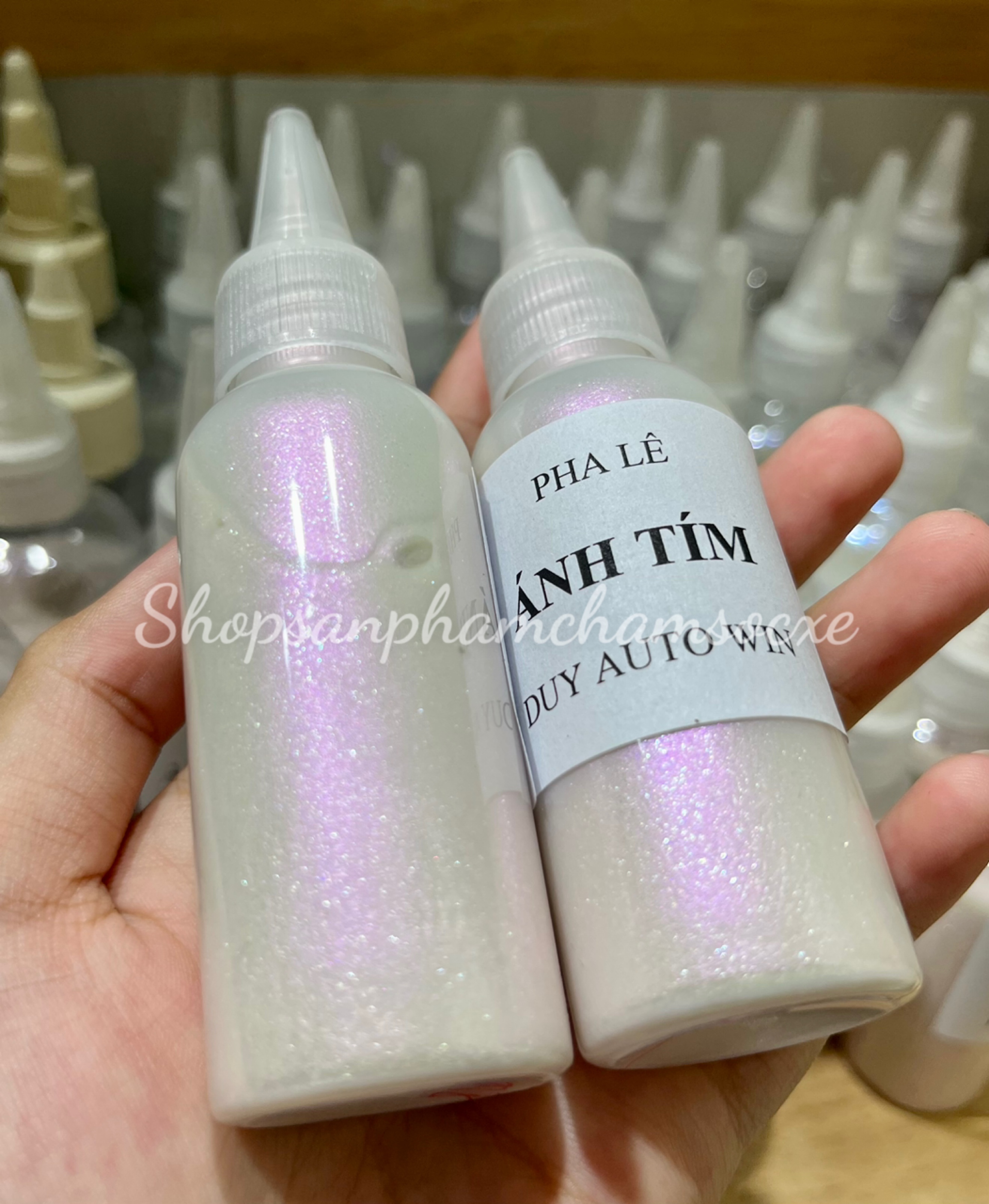 Pha lê đủ màu tùy chọn - Sơn xe máy đóng chai 50g và 100g