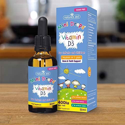 D3 drops natures aid - vitamin d3 của anh, mẫu mới cho bé từ 0-5 tuổi -1988home- lazada