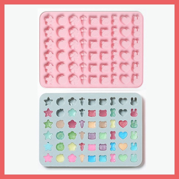 Khuôn silicon chip thỏ tim