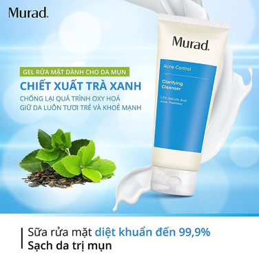 Sữa rửa mặt cho da mụn Murad - Clarifying Cleanser