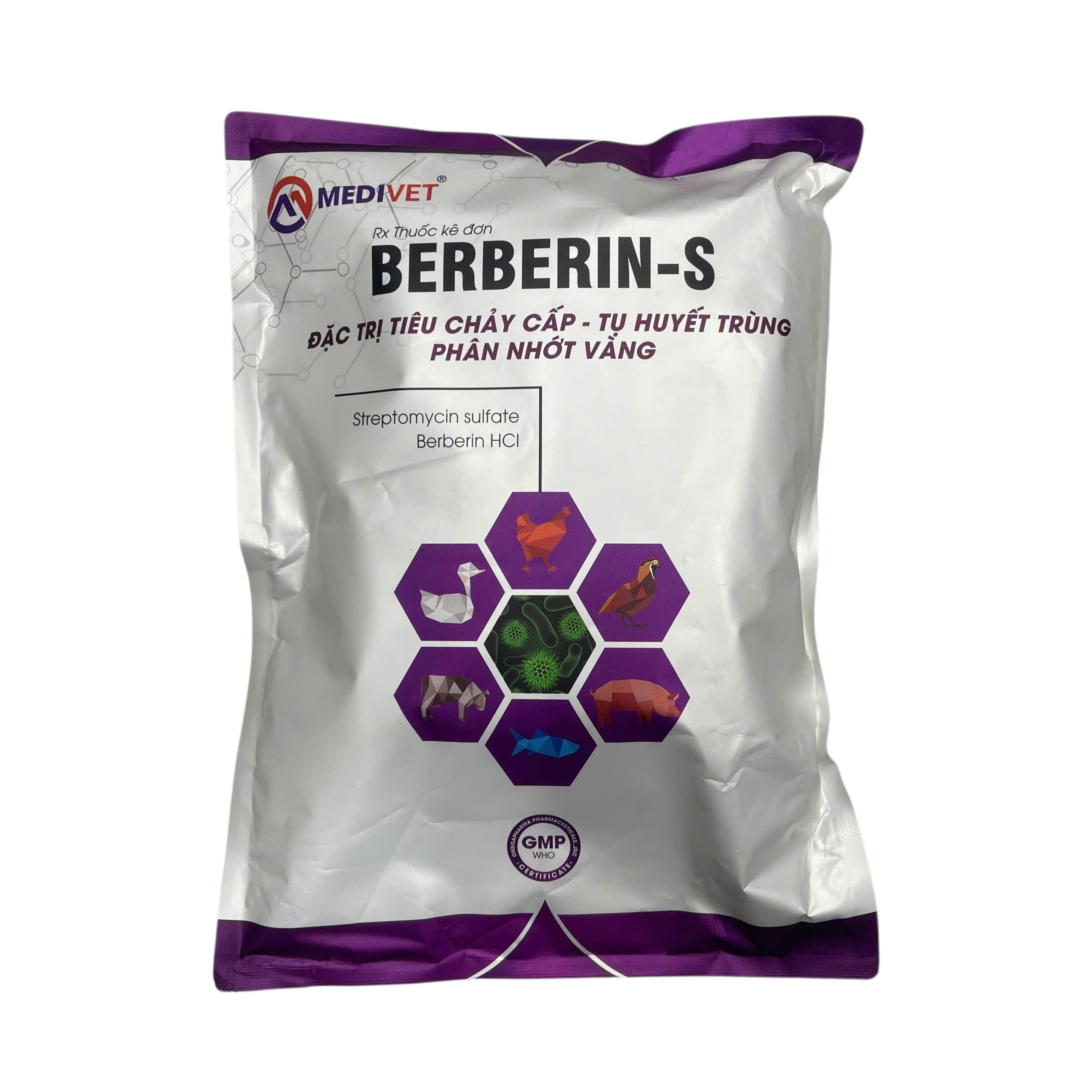 Berberin S Medicine to Treat Acute Diarrhea, Green and Yellow Slimy Stools, and Blood Clotting in Poultry and Livestock