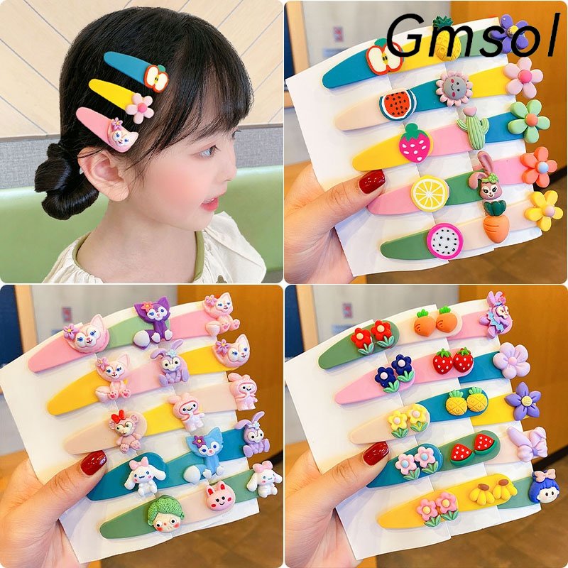 Kẹp tóc hình hoa dễ thương/vải trái cây dễ thương cho bé