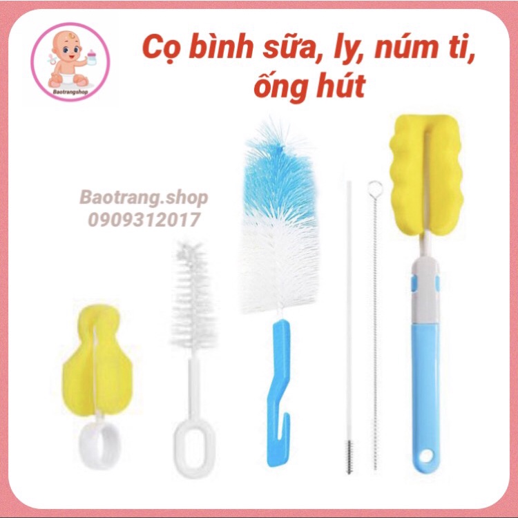 Cọ bình sữa cọ núm ti tiện lợi có tách lẻ