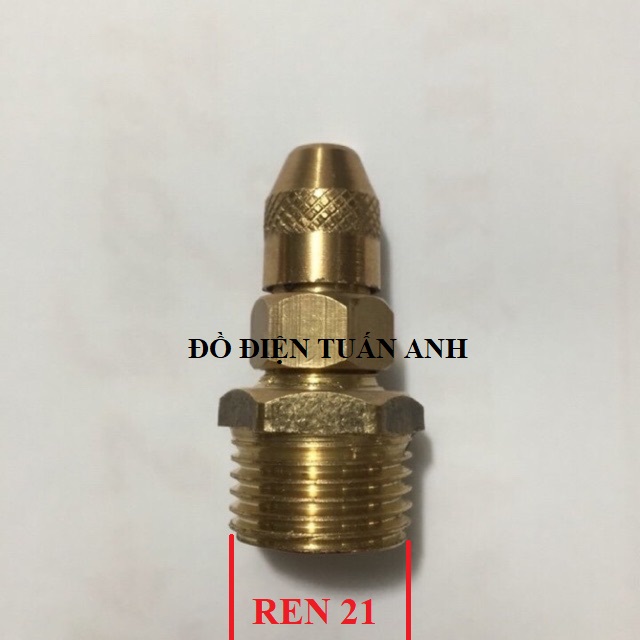 Béc phun sương bằng đồng chân ren 21mm có chỉnh tia béc phun sương làm mát