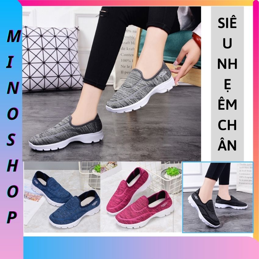 Giày Tập Gym Thể Thao Nữ Đế Cao Su Êm Mền Đi Làm,Đi Chơi Chạy Bộ Thể Dục Siêu Nhẹ Dễ Đi GTTN10 MINOKA SHOP