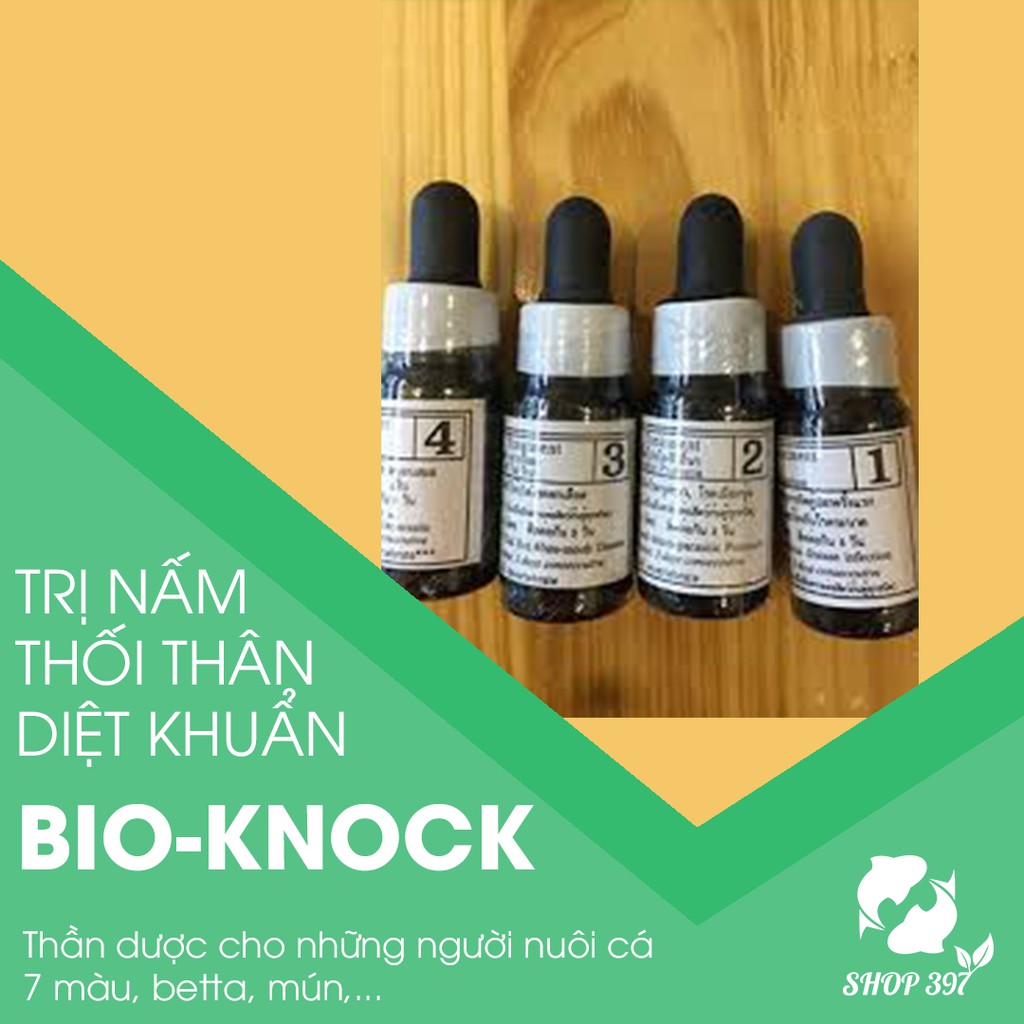 Bộ sản phẩm bio knock số 1, 2,3,4 - sản phẩm hỗ trợ cá cảnh và diệt các loại nấm cá cảnh- made in thái lan