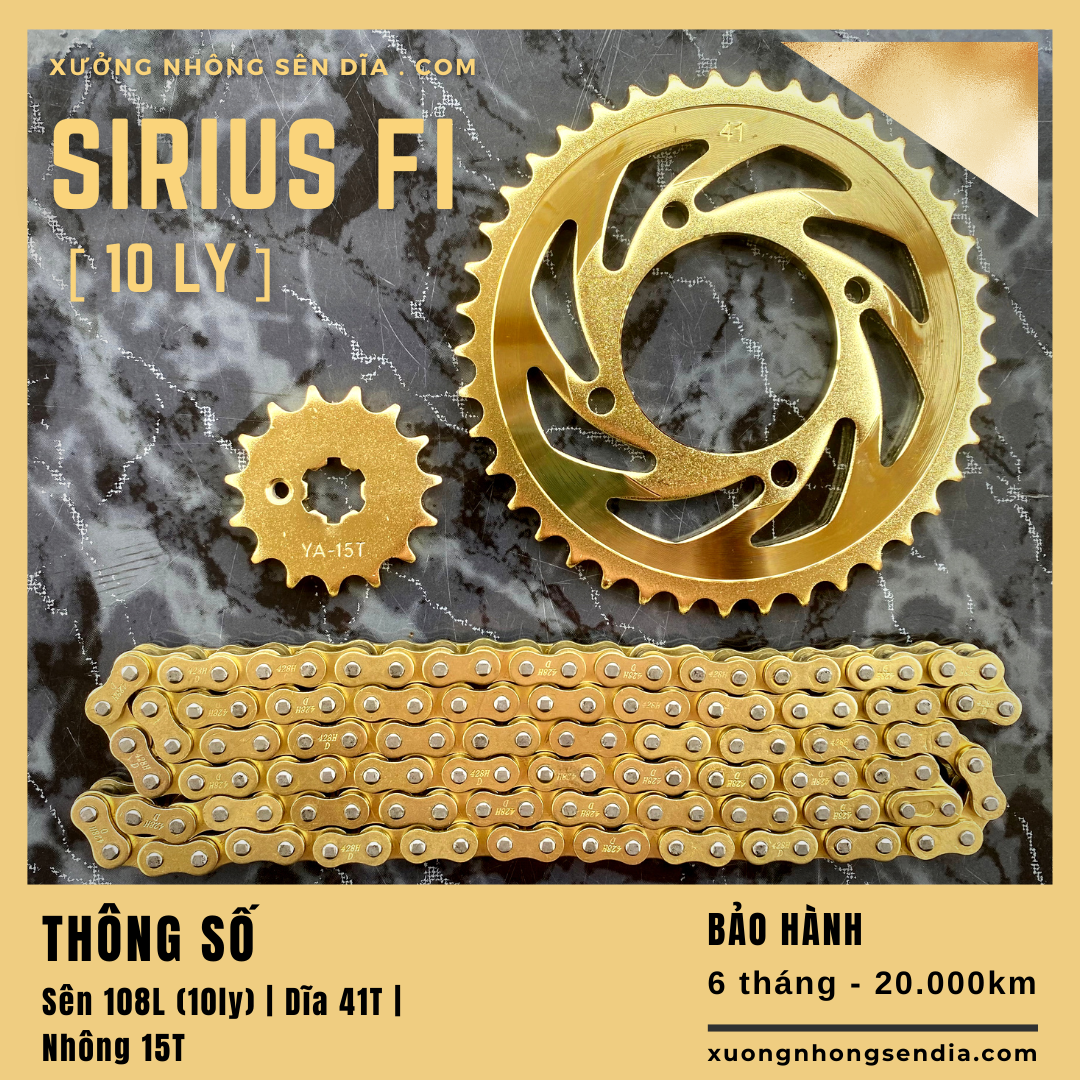 [FreeshipMAX] [HCM]NHÔNG SÊN DĨA SIRIUS FI VÀNG