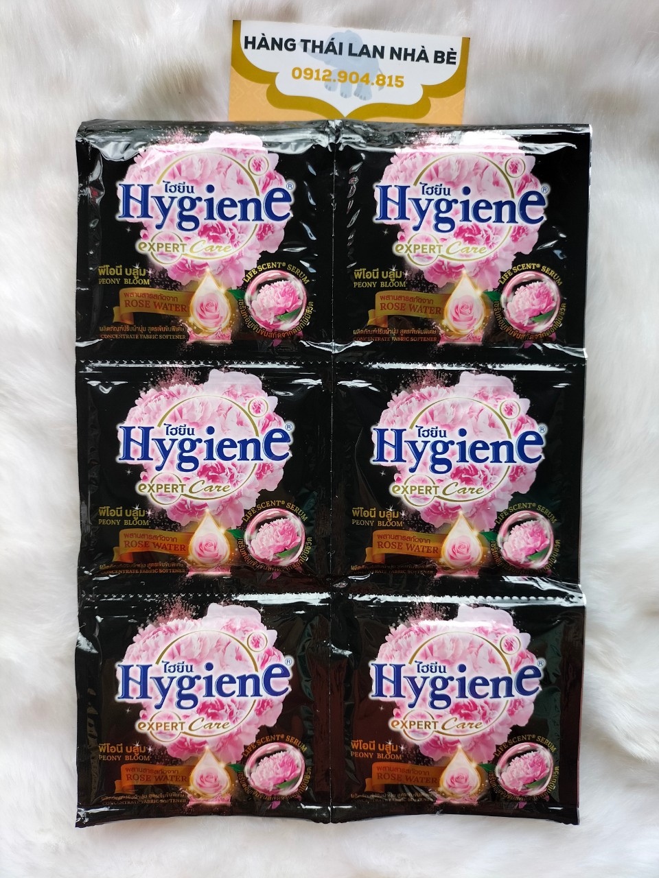 [HCM]Combo 5 dây ( 60 gói) nước xả Hygiene Thái Lan-Dây 12 gói x  20ml- Màu Đen