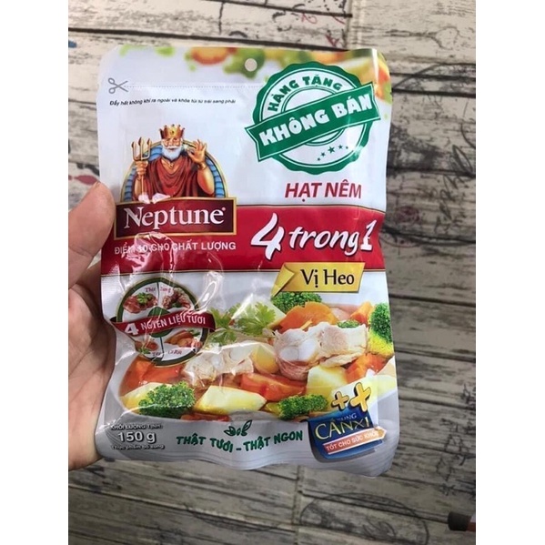 10 Gói Hạt nêm NepTune vị heo , vị nấm , gói hạt nêm ngon ngọt nấu canh , gia vị