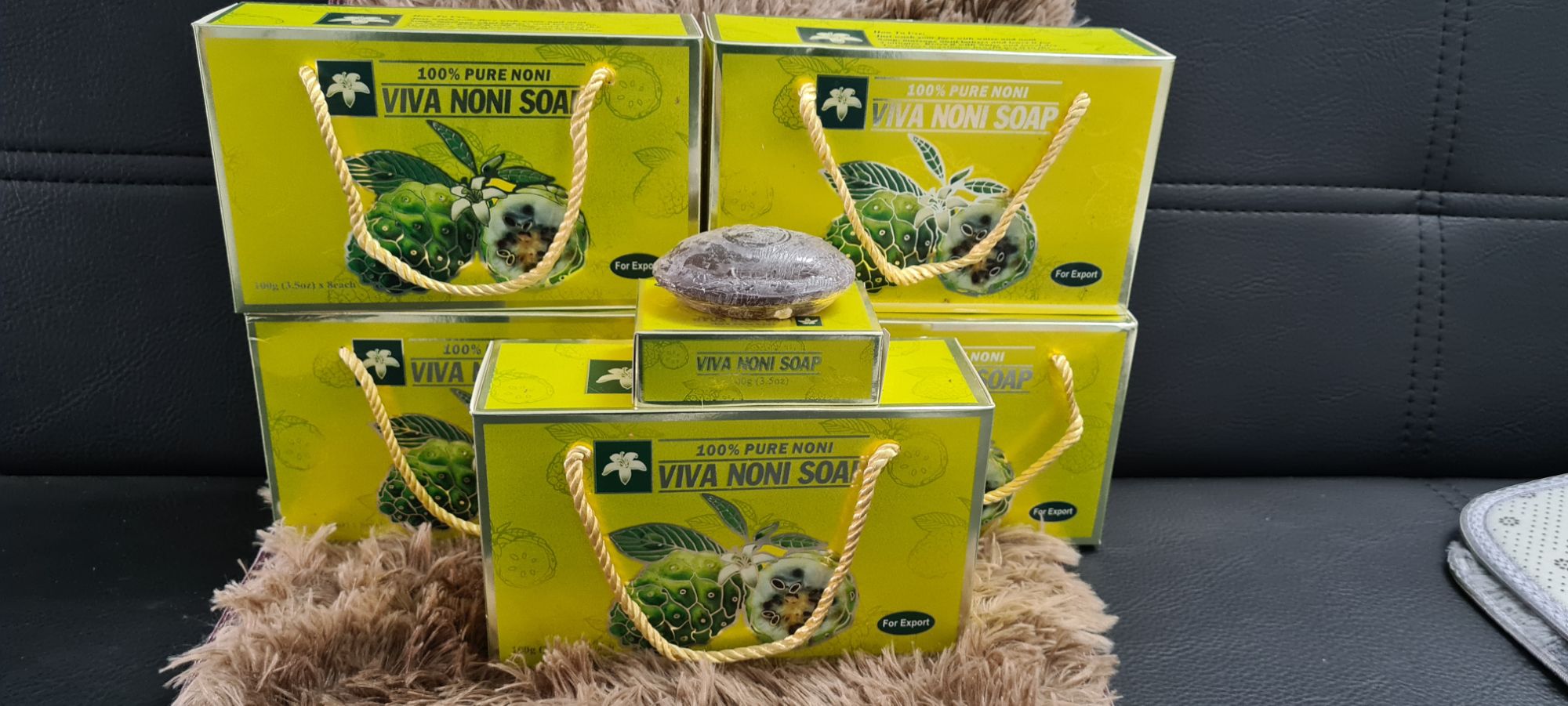 [MIỄN PHÍ VẬN CHUYỂN] COMBO 5 HOP XÀ PHÒNG TRÁI NHÀU NONI SOAP 5BOX 노니 비누 5박스