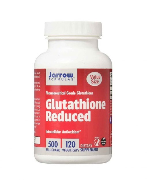 Glutathione Reduced Jarrow 500mg (120 viên) Viên uống trắng da chống oxy hóa, hỗ trợ điều tri ung thư
