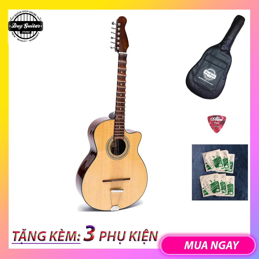 Đàn Guitar cổ nhạc guitar vọng cổ DVC100 cho người mới tập Ghi ta phím lõm cho Âm thanh mùi, chuẩn cổ nhạc - Bảo hành 12 tháng