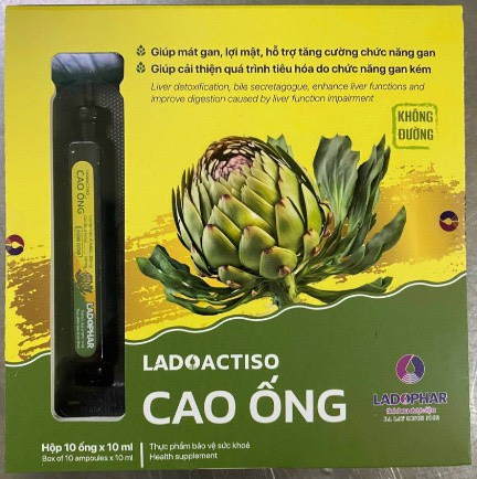 Cao ống atiso ladophar hộp 10 ống x 10ml - atiso đà lạt