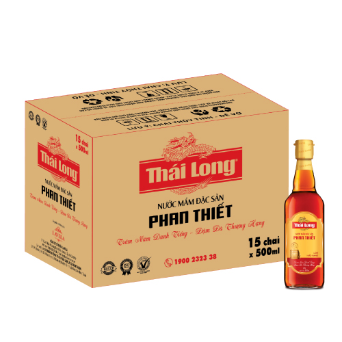 [HCM]Thùng 15 chai Nước Mắm Thái Long Phan Thiết Hảo Hạng 20N (500ml)