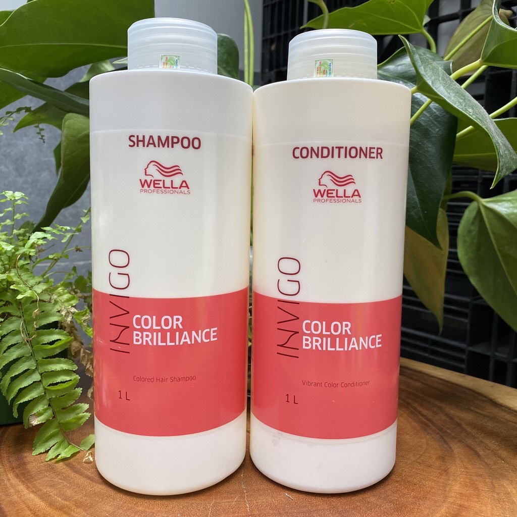 Cặp gội xả bảo vệ tóc nhuộm wella invigo color brilliance 1000ml*2