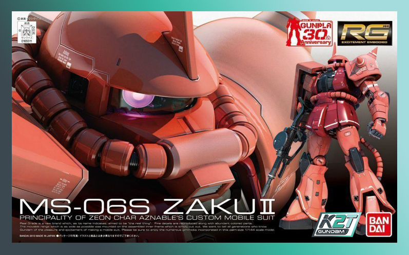Mô hình gundam rg zaku ms-06s char`s zaku