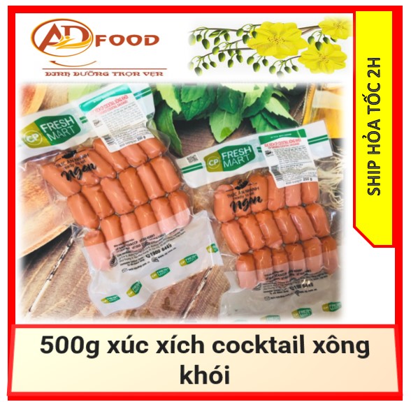 500g xúc xích cocktail xông khói của công ty CP