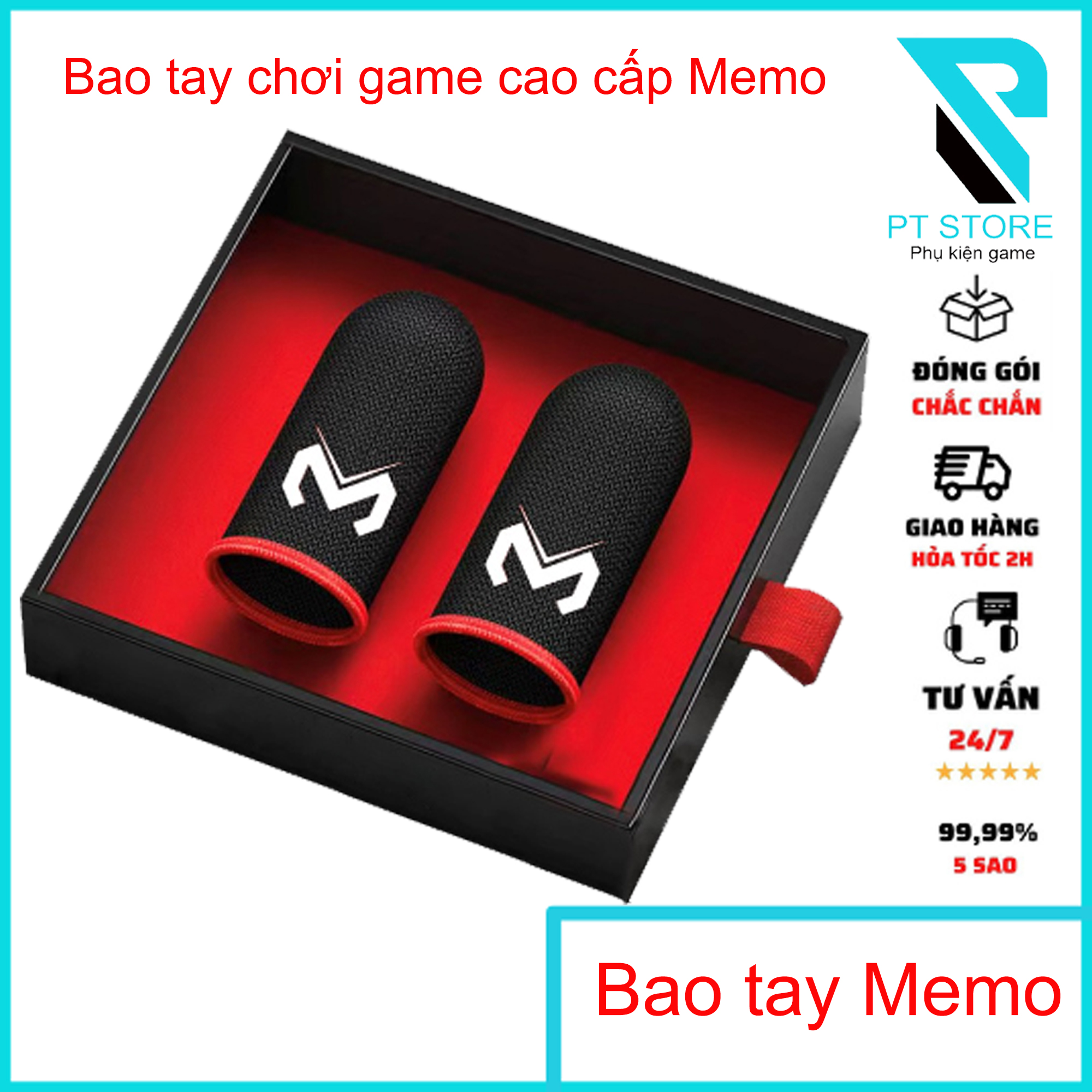 Găng tay chơi game điện thoại MEMO GT5 sợi carbon cảm ứng nhạy cho game PUBG FF Tốc Chiến Liên Quân mobile 4.9 Phụ Kiện Chơi Điện Tử