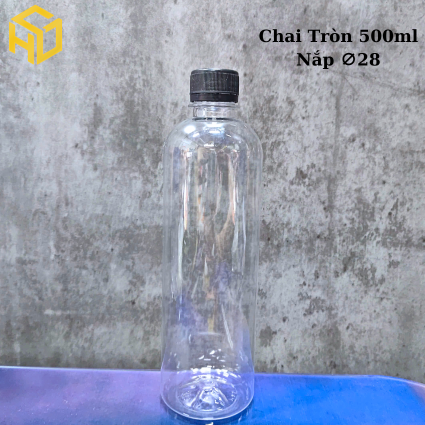 Chai Nhựa PET 500ml Cổ 38mm – Giải Pháp Hoàn Hảo Cho Đựng Trà Sữa, Nước Ép, Sữa Hạt