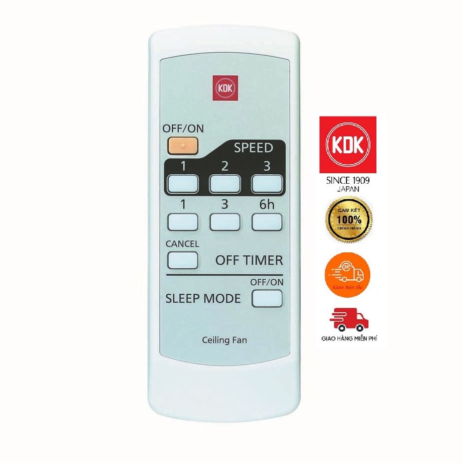 Remote quạt trần 3 cánh kdk r48sp - điều khiển từ xa r48sp - hàng chính hãng - linh kiện quạt kdk