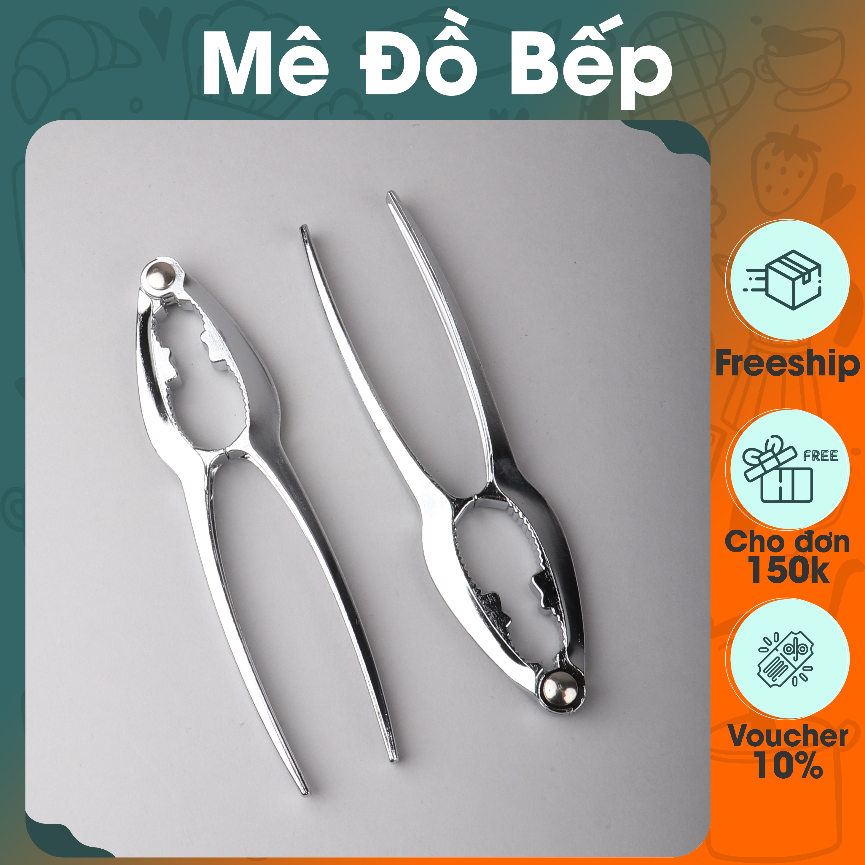 Dụng cụ kẹp càng cua ghẹ và tách các loại vỏ hạt cứng inox siêu bền cao cấp KCC01