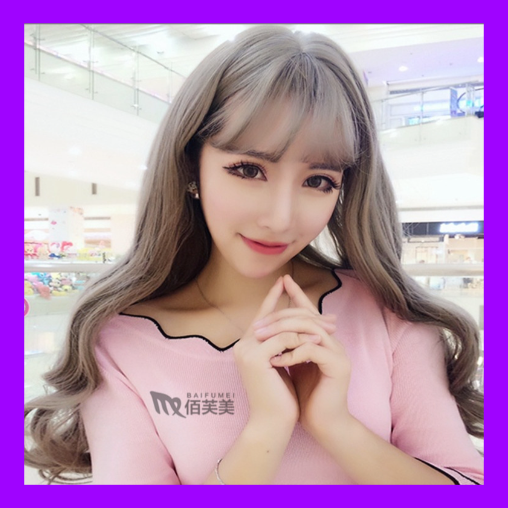 [TẶNG LƯỚI] Tóc giả nữ nguyên đầu sợi tơ Hàn Quốc CÓ DA ĐẦU - TG982