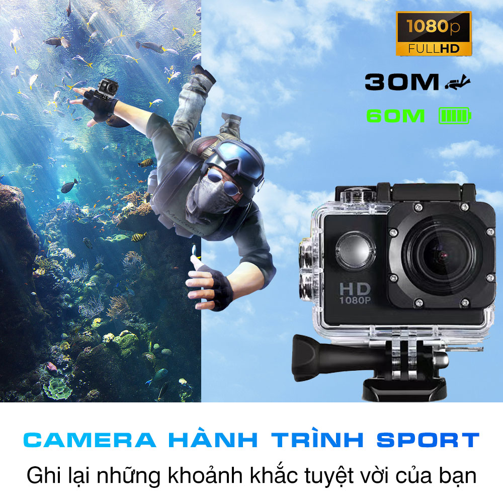 Camera hành trình xe máy Camera Hành Trình Đi Phượt thấm nước Chống rung chống sốc Full HD 1080p dấu ngoặc khác nhau