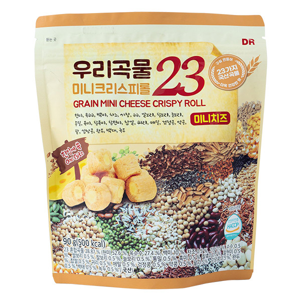 Bánh Ngũ Cốc 23 Loại Hạt Hàn Quốc Grain Mini Phô Mai 90G (có 2 vị Phô Mai, Socola)