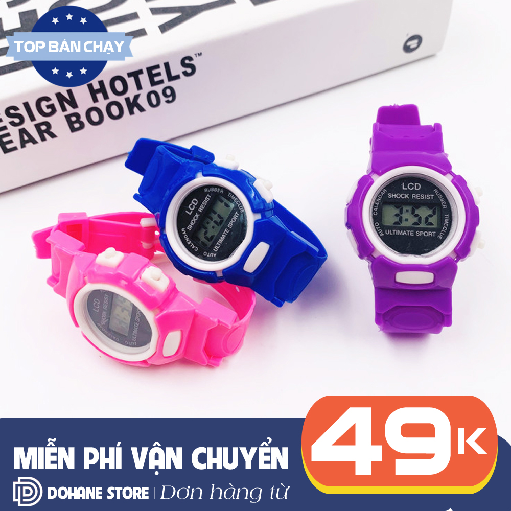 Đồng hồ trẻ em nam nữ chống nước nhẹ máy điện tử cute dành cho học sinh tiểu học - Đồng hồ bé trai bé gái siêu nhân 8 tuổi chống nước C166