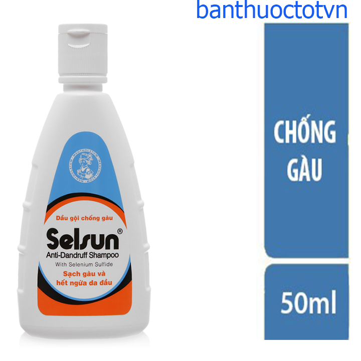 Dầu gội sạch gàu SELSUN  - làm sạch nấm đầu, cho mái tóc khỏe đẹp, sạch gàu, hết ngứa - lọ 50ml