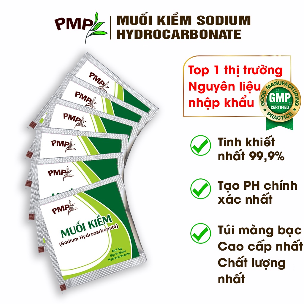 Muối Y Tế Sodium Hydrocarbonate PMP Pha Dung Dịch Kiềm (6 gói)