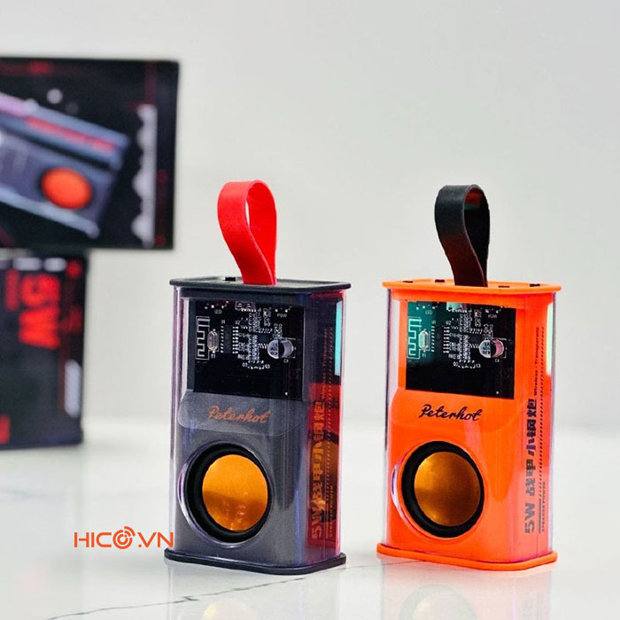Loa bluetooth mini trong suốt a36s nghe nhạc không dây, nhiều màu có đèn led, kết nối thông minh tws kết nối 2 loa, âm thanh siêu trầm