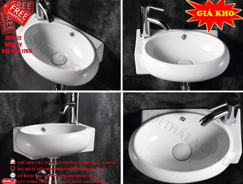 Chậu lavabo treo,lavabo treo tường,bồn rửa mặt mini,nhỏ màu trắng (kích thước lavabo 42x28)giá 750k