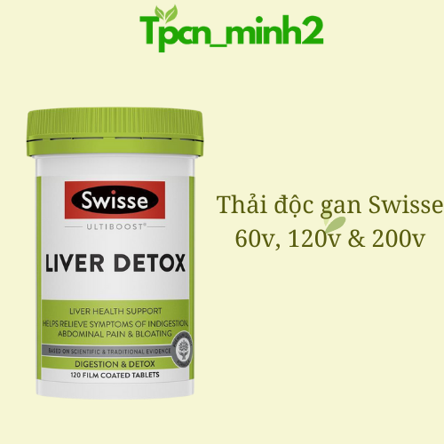  Thải độc gan Liver Detox Swisse Úc 60v  120v  200v 