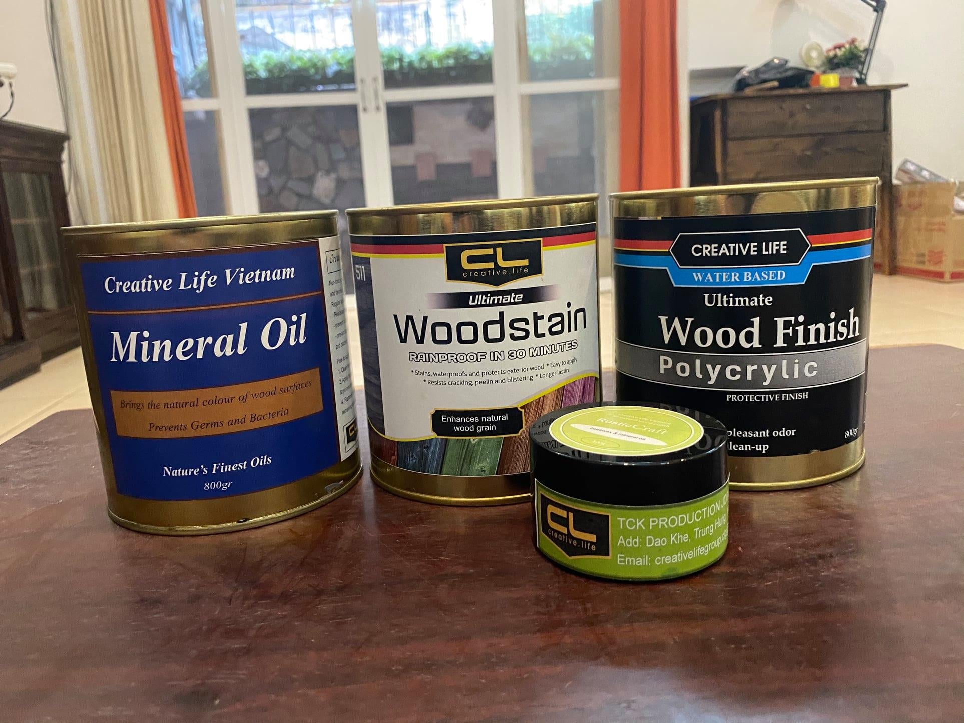 Sơn lau gỗ Ultimate Wood Stain - gốc dầu [Creative Life VietNam] Mã 501-520