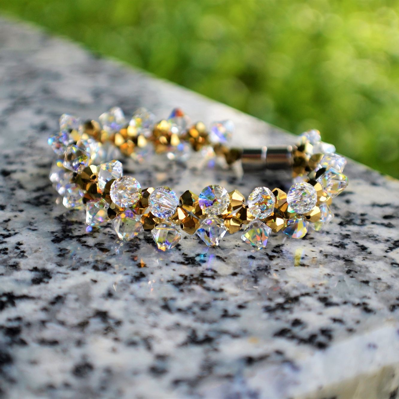 [HCM]Vòng tay pha lê Áo nữ Tài Lộc song hợp