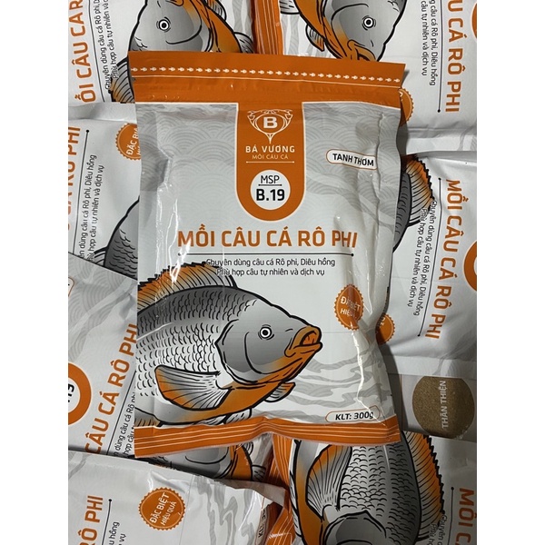 Mồi câu cá rô phi b19 gói 300g - mồi bá vương