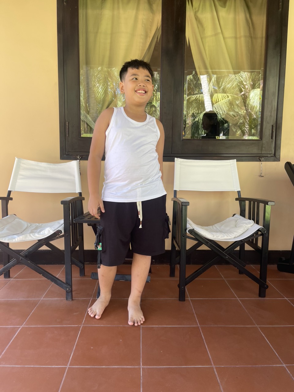 Áo Thun 3 Lỗ Cho Bé Màu Trắng  Vải Cotton Mặc Nhà Mát, Vải Mềm Mịn Chất Đẹp Fany