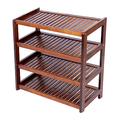 Kệ giày dép gỗ cao su tự nhiên 4 tầng rộng 80 cm- ViNa Furniture
