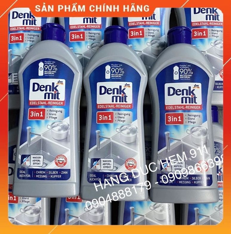 [HCM]Nước tẩy bóng sáng Inox Denkmit 300ml nội địa Đức