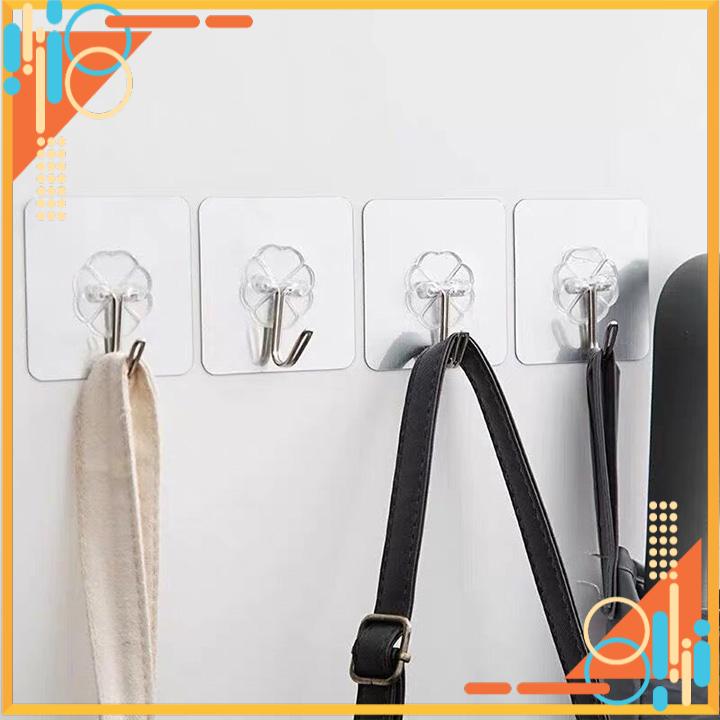 [HOT HOT] Combo bộ 20 cái Móc treo dán tường đa năng chịu lực siêu chắc siêu bền dính chịu lực tốt treo ba lo túi xách đồ dùng gia đình đồ dùng học tập 6cm * 6cm