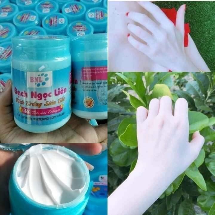 Kích Trắng Siêu Tốc 3X Bạch Ngọc Liên xanh, kem body bach ngoc lien siêu trắng, tắm trắng bạch ngọc liên chính hãng