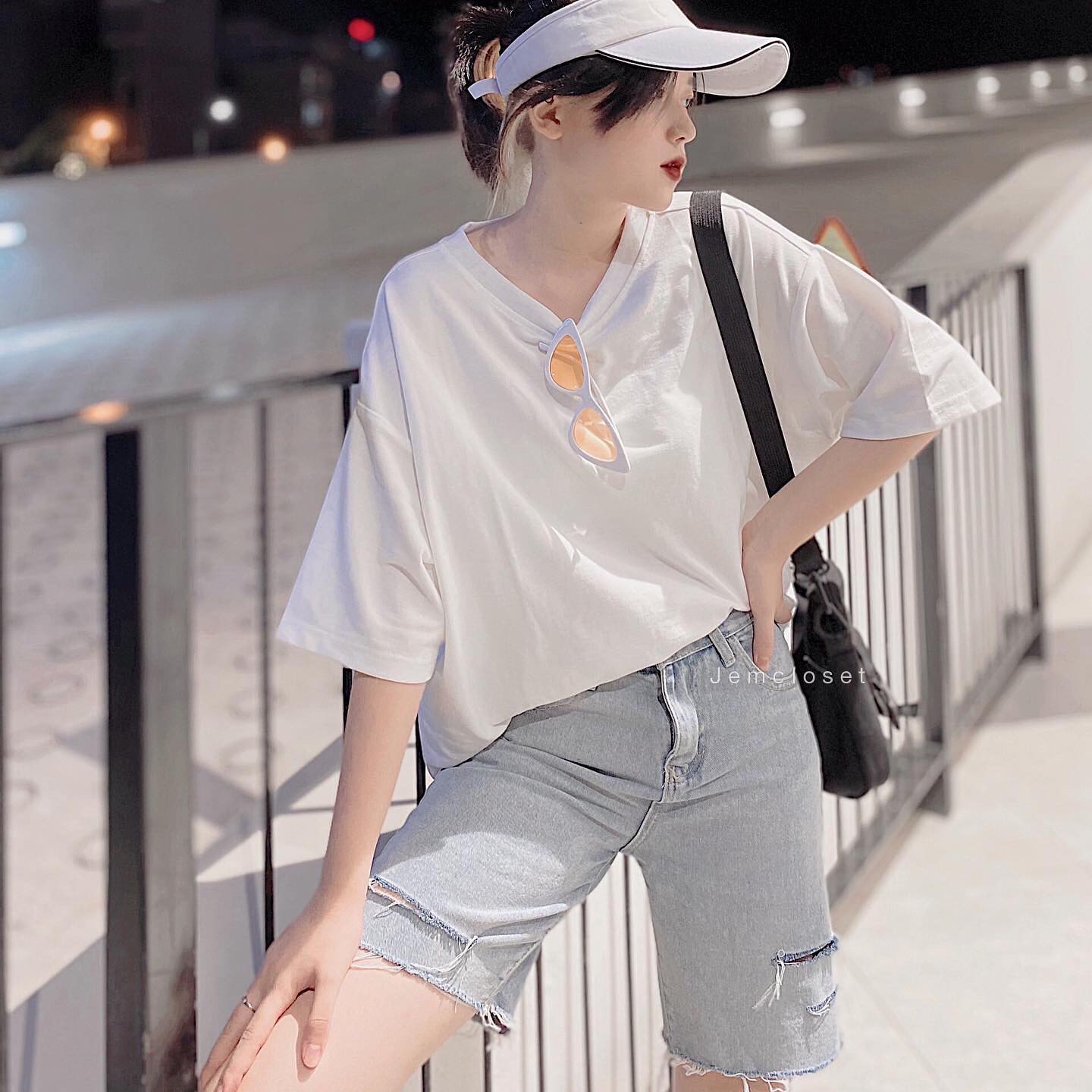 Áo phông nữ trơn jemcloset áo thun unisex form rộng nhiều màu hot trend cá tính - 1503