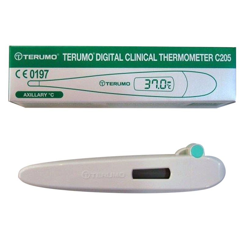 Nhiệt kế điện tử cặp nách Terumo C205 – Nhật Bản – Hàng dùng bệnh viện/ chống nước, chống va đập.