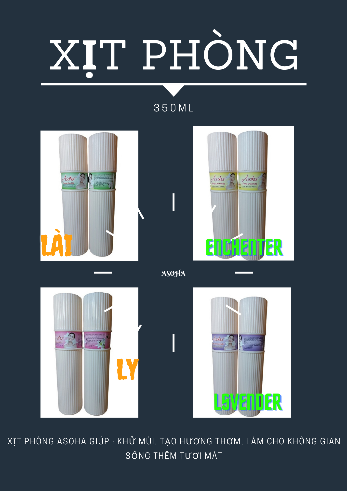 Xịt phòng sọc asoha 350ml