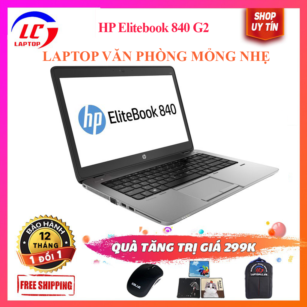 HP Elitebook 840 G2 Laptop Văn Phòng Mỏng Nhẹ, i5-5200U, VGA Intel HD 5500, Màn 14 inch HD