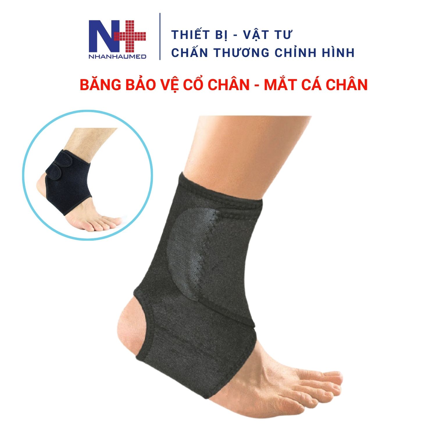 Đai quấn cổ chân bó cổ chân bảo vệ gót chân mắt cá chân giảm đau trật khớp chân - gót chân dán