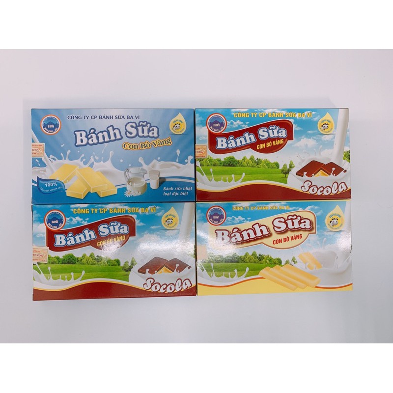 BÁNH SỮA NHẠT/ BÁNH SỮA PHỦ SOCOLA BA VÌ MILK 170G(Bánh sữa socola)