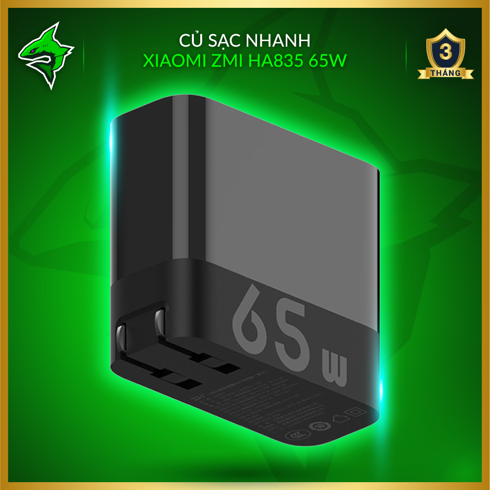 Bộ củ cáp sạc nhanh xiaomi zmi ha835 65w 2a1c