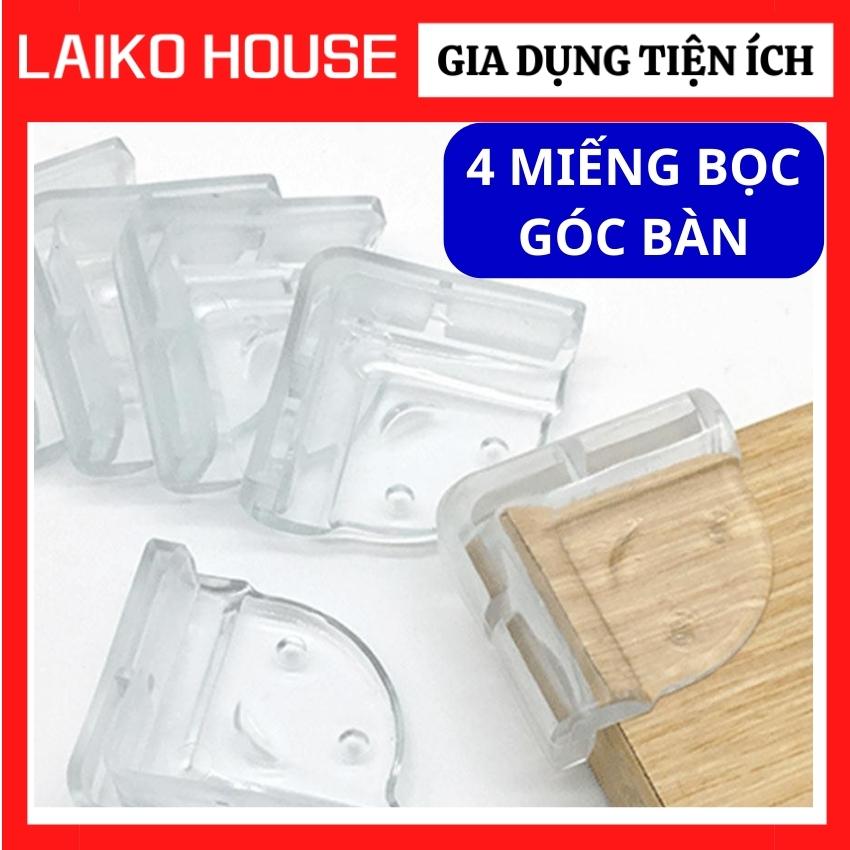 COMBO 4 Miếng Bịt Góc Bàn Bằng Silicon - Miếng Bọc Cạnh Bàn Silicon Tránh Va Đập - An Toàn Cho Bé Và Người Già
